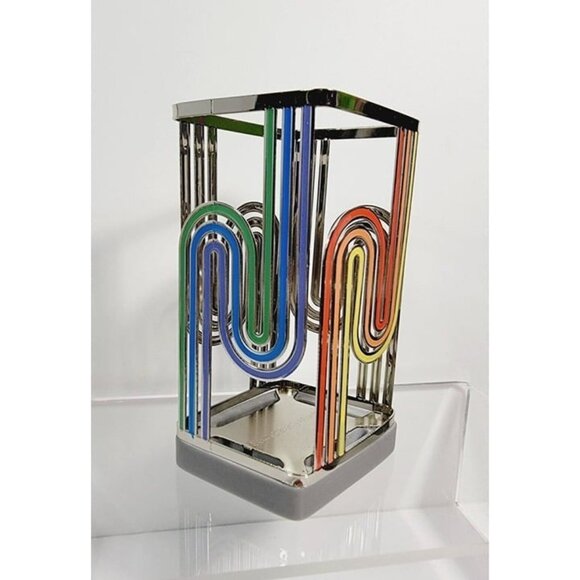 Bath & Body Works Rainbow Wavy Stripes Foaming Soap Holder Sleeve NEW - Picture 3 of 9